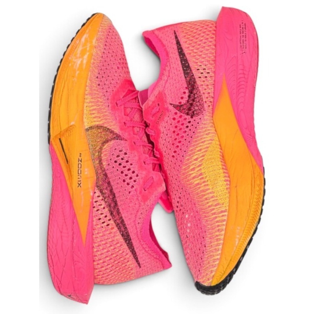 Nike ZoomX Vaporfly 3 Women's Size 9 Pink Orange Carbon Running Shoes DV4130-600 - Picture 6 of 10